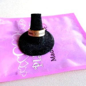 Pink BOX 8 MM "STRONGER THAN YESTERDAY" GOLD RING